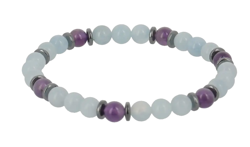 Bracelets Plénitude - Améthyste & Aigue Marine