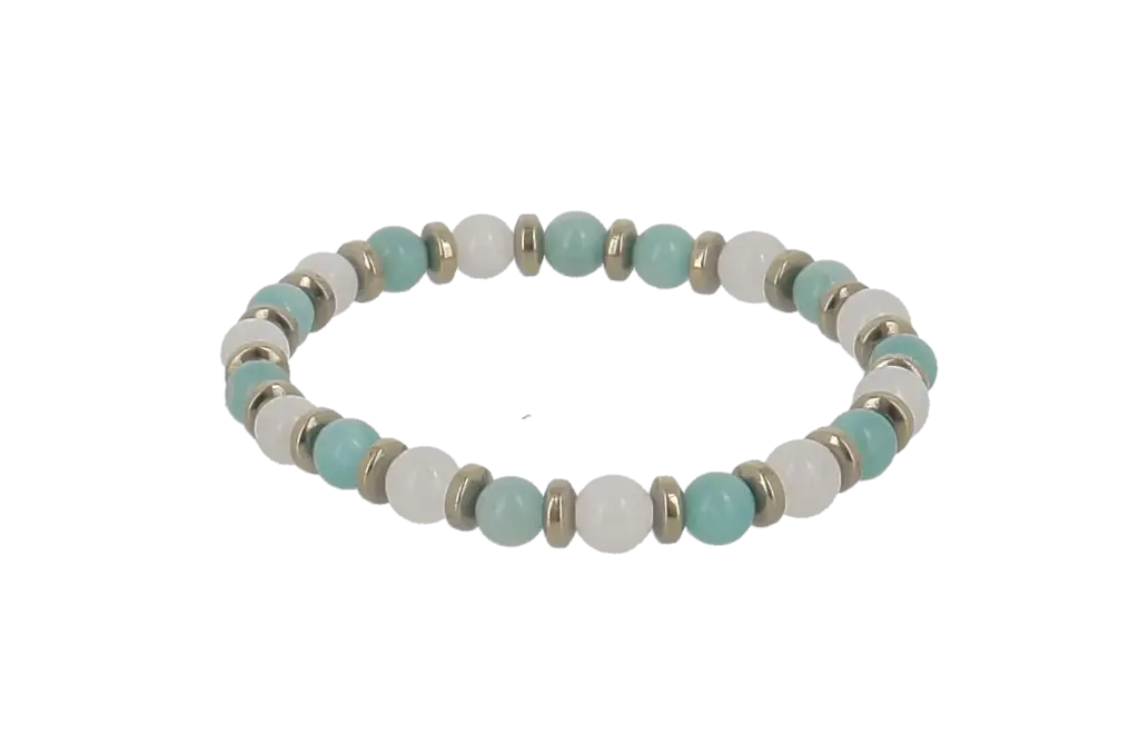 Bracelets Féminité - Pierre de Lune & Amazonite