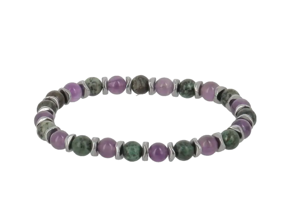 Bracelets Anti Stres - Améthyste & Turquoise