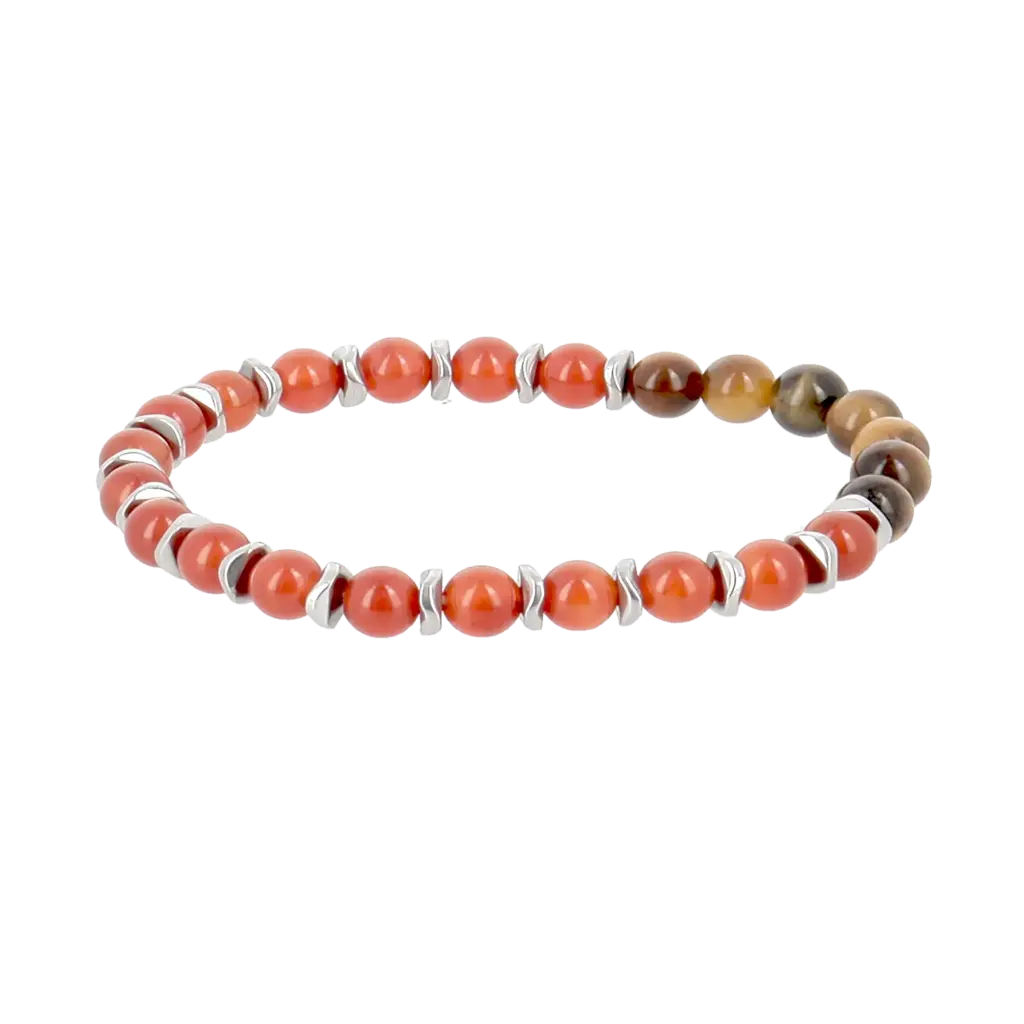 Bracelets Volonté et Confiance en Soi - Cornaline & Œil de Tigre