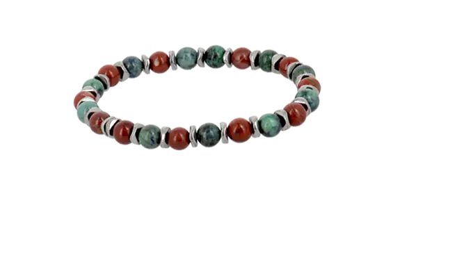 Bracelets Intuition - Azurite & Jaspe Rouge