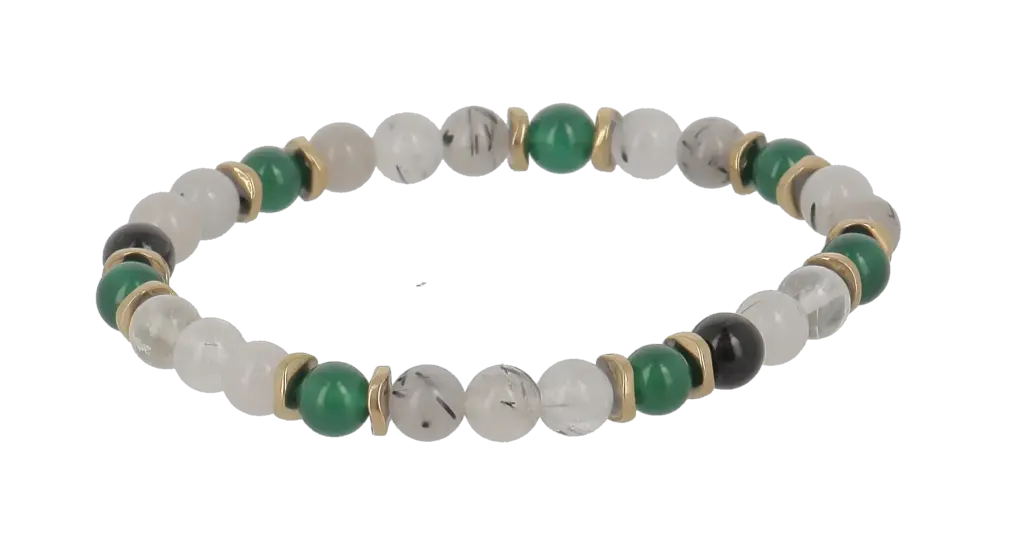 Bracelets Harmonie Intérieure - Onyx Vert & Quartz Tourmaline