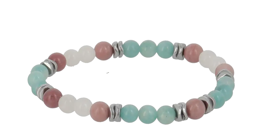 Bracelets Affectivité - Rhodonite, Amazonite & Pierre de Lune