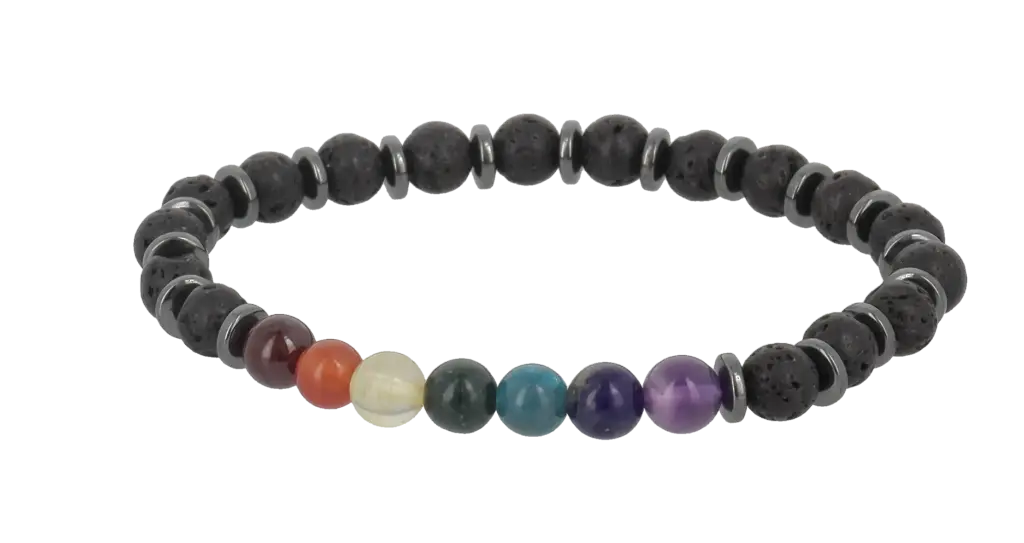 Bracelets Equilibre Intérieur - Pierre de Lave & 7 Chakras
