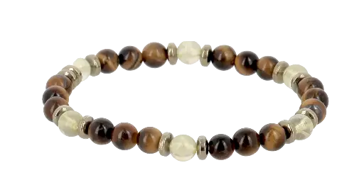 [BRAC12] Bracelets Prospérité - Citrine & Oeil de Tigre