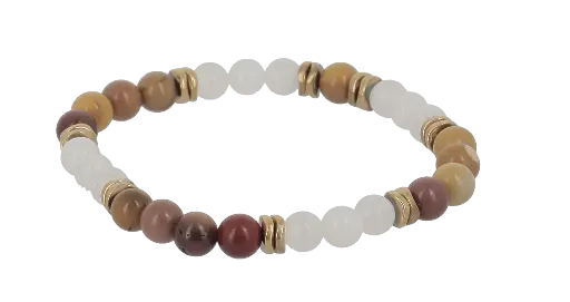 [BRAC13] Bracelets Femme Forte - Pierre de Lune & Mookaite