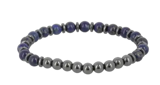 [BRAC15] Bracelets Anti Dépression - Hématite & Lapis Lazuli