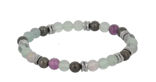 [BRAC16] Bracelets Anti Fatigue - Fluorite, Pyrite & Labradorite