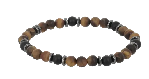 [BRAC21] Bracelets Protection - Œil de Tigre & Oxyde Noire